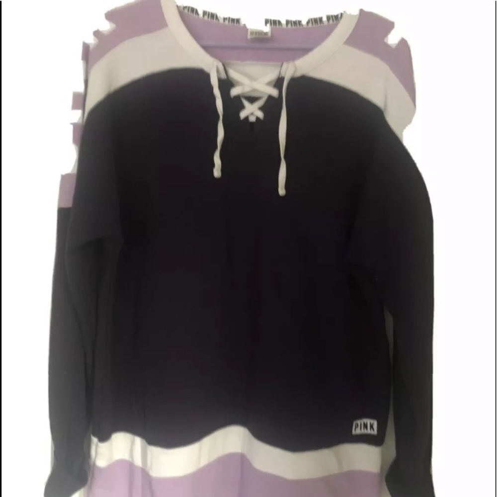 Victoria’s Secret Pink hockey style sweatshirt